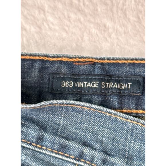 Lucky Brand 363 Vintage Straight Men 36x30 Dark Wash Jeans - Picture 3 of 9